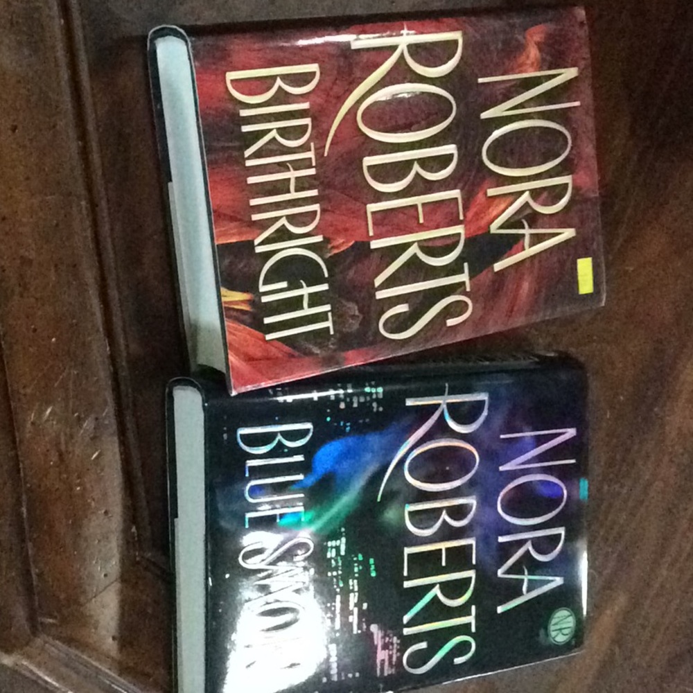 2 Nora Roberts hardbacks Birthright & Blue Smoke